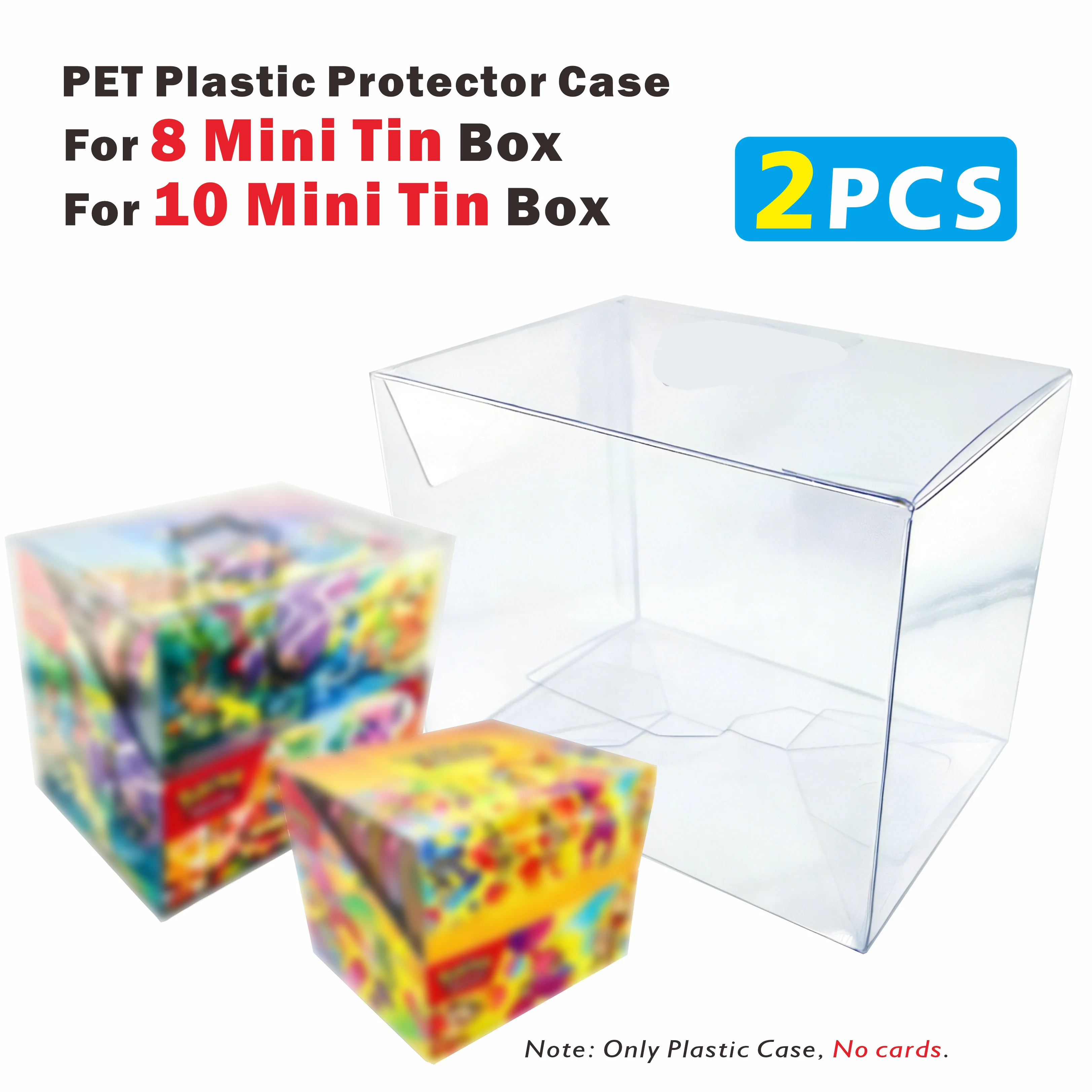 2PCS PET Plastic Protector Case For 8 Mini Tin Box | For 10 Mini Tin Box【0.6mm Thick】