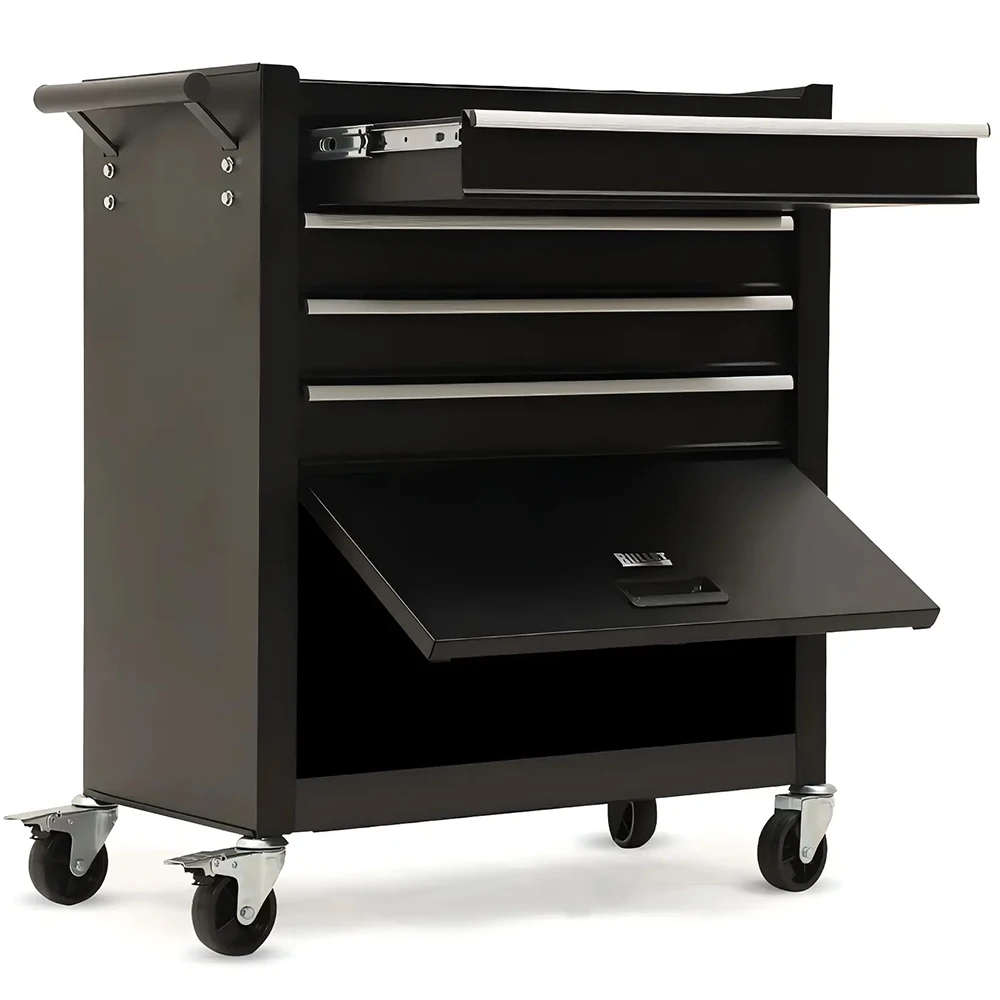 Garage Rolling Lockable Metal Cabinet 5-Drawer OBM/OEM/ODM Option 300kg Load Capacity Modern Design Mobile Utility Cart