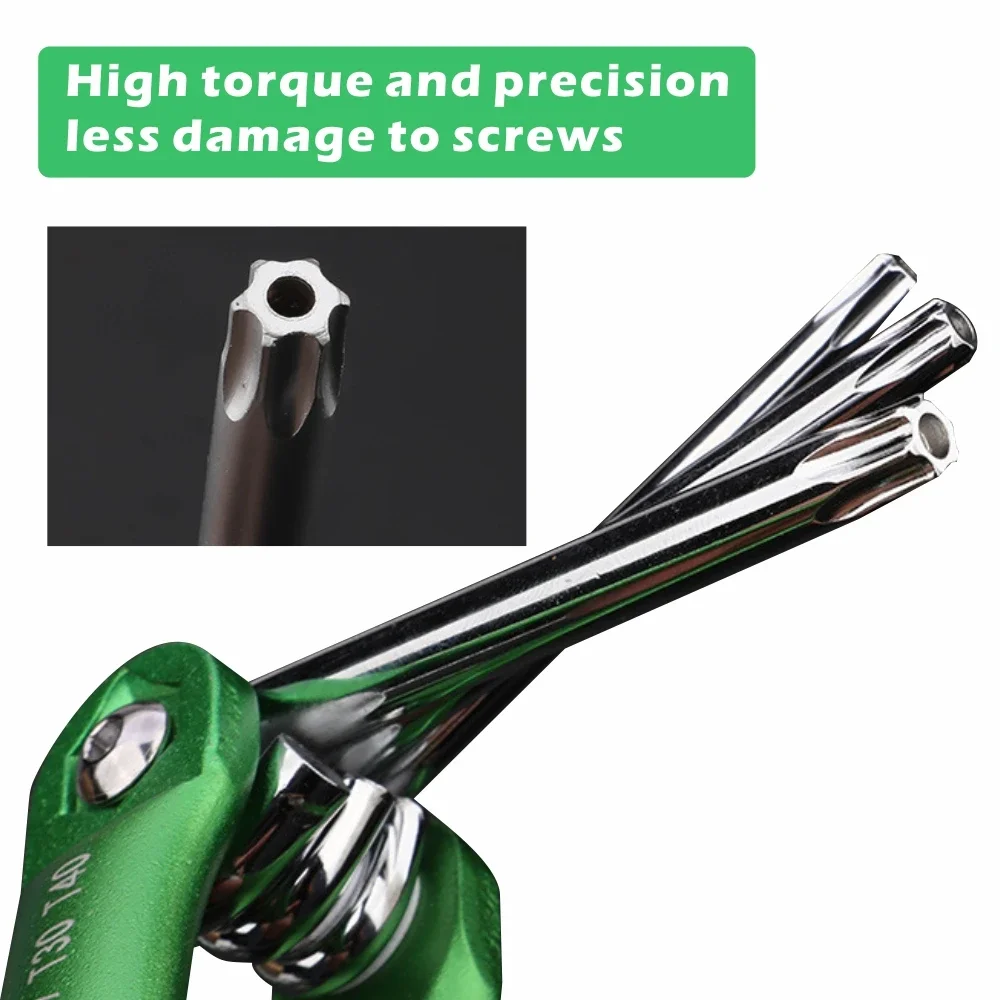 Klapp Tragbare Hex Schlüssel Metall Metric Chave Torx Allen Wrench set Hexagonal Hex Verkaufs-schraubendreher Allen Tasten Hand Werkzeug