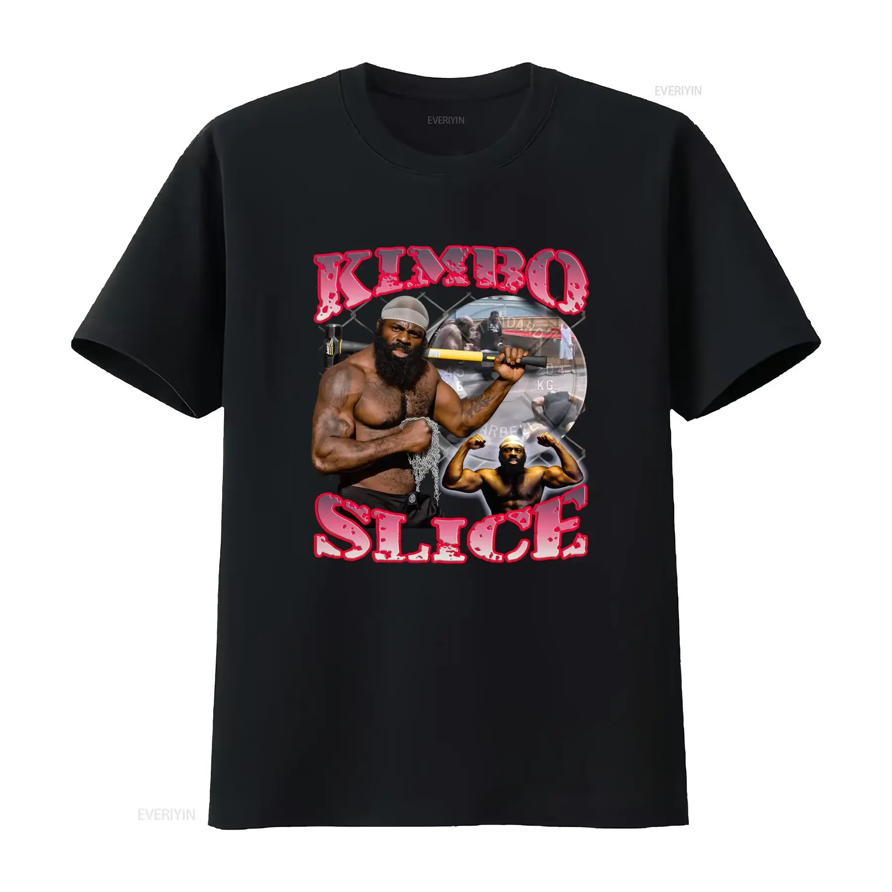 Vintage Kimbo Slice Boxer Collage Men's T Shirt Black Cotton All Sizes S 4XL vintage Washed graphic Soft Casual Comfortable