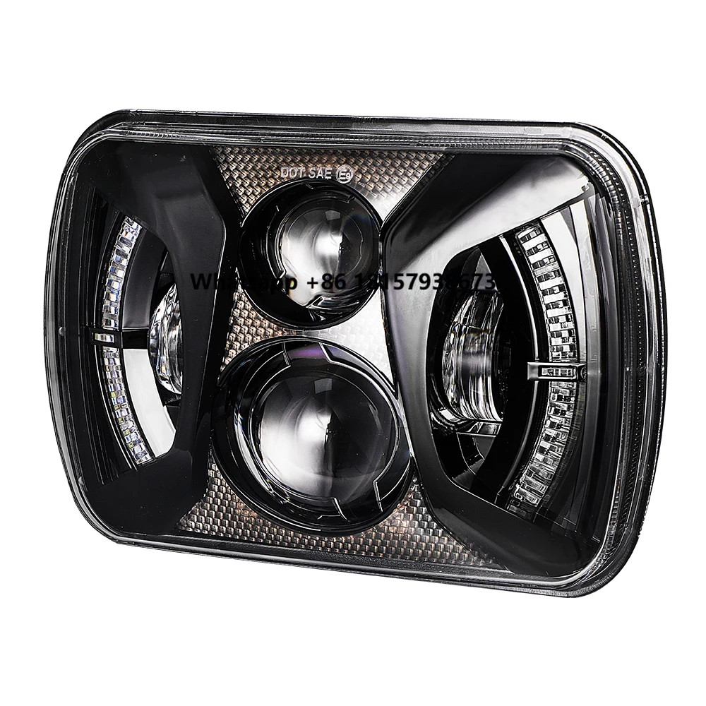 

Factory Price 75W High Brightness 7x6 5x7 7" Inch Square LED Headlight Sealed Beam Headlight for Jeep YJ XJ Tuck