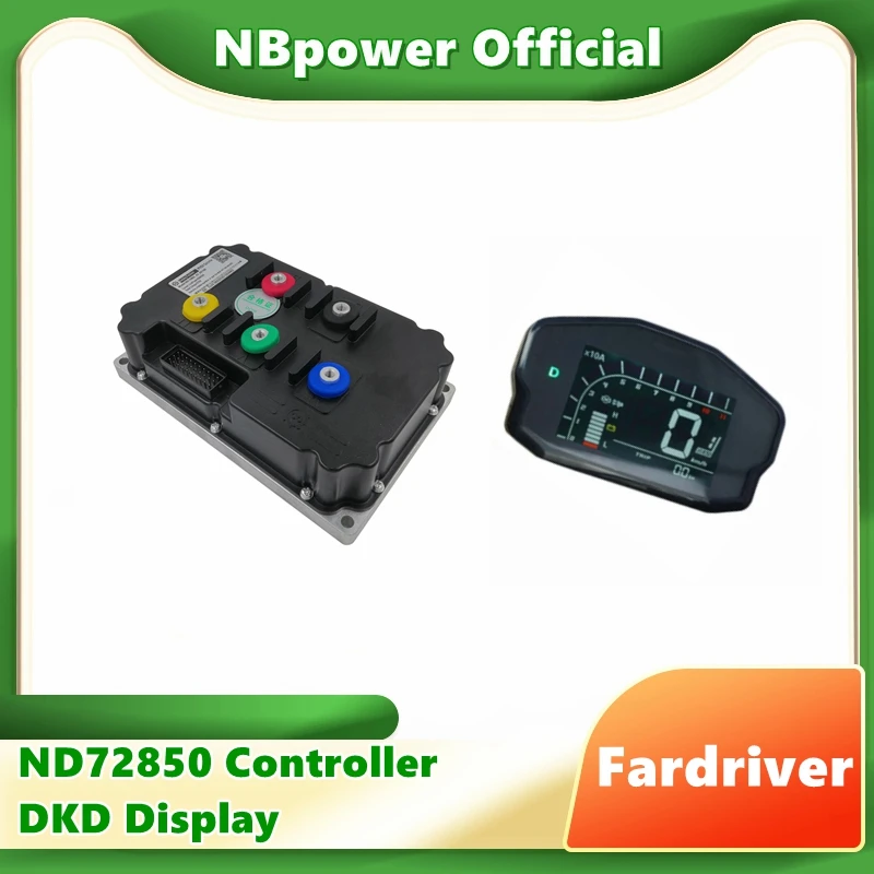 

Fardriver ND72850 Sine Wave FOC Programmable Controller For Electric Bike Motorcycle 6kw-8kw with DKD Display Z6 Throttle