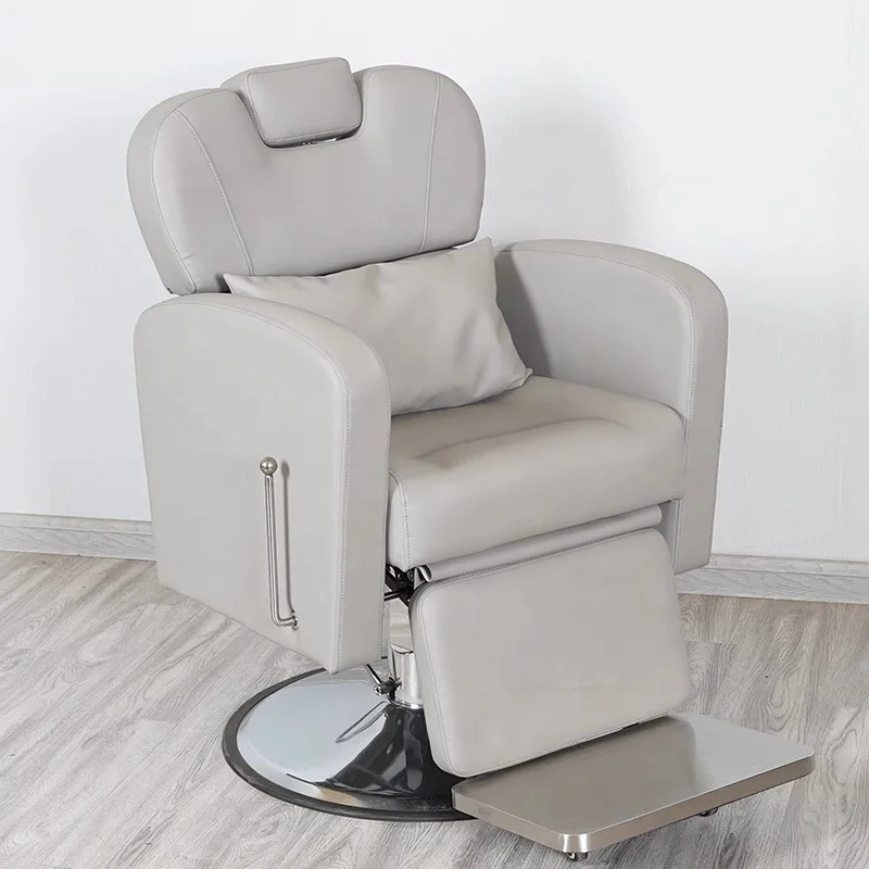 Modern Beauty Hair Salon Furniture Beige Barber Chair Electric Styling Chair Hair Salon Modern for Sale