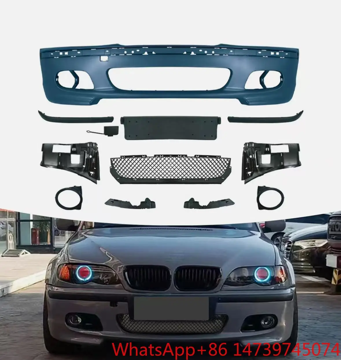 2000-2006 E46 2-Door Coupe Body Kit Front Bumper Exterior Modification Upgrade AccessoriesOld To New Facelift Body Kit