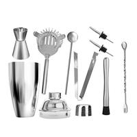 9 Pcs Cocktail Shaker Set Stainless Steel Drink Mixing Cup Bar Tool Wine Martini Gifts Home Party Kitchen Bar Accessories