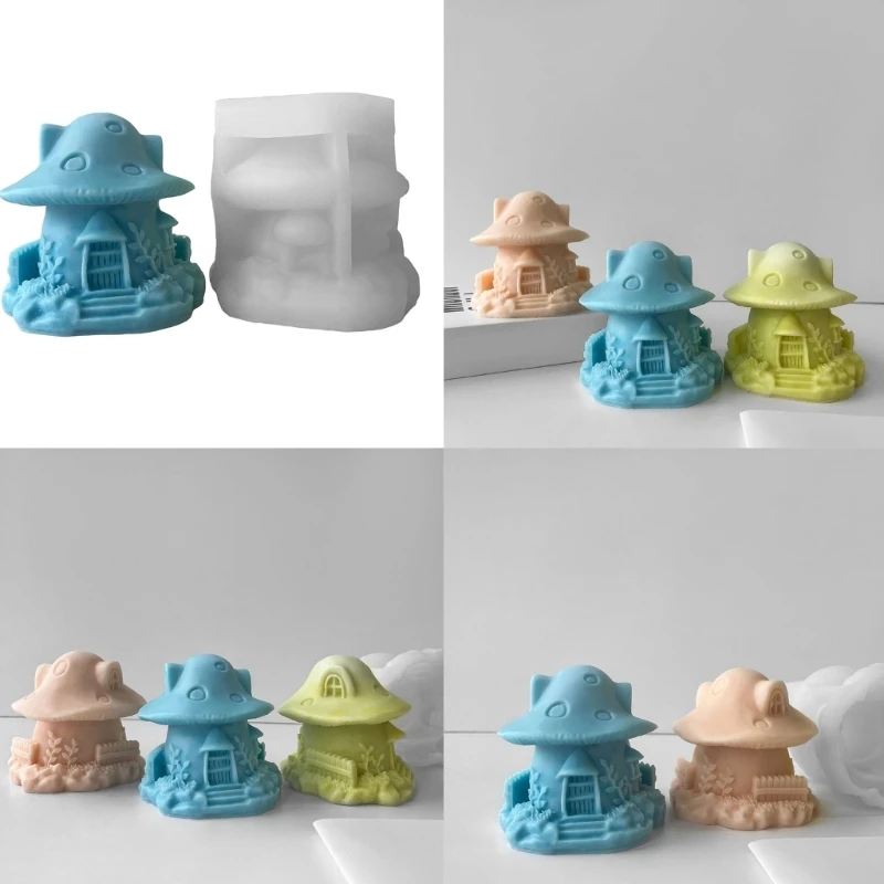 Versatile Sturdy Silicone Mold Home Decoration Accessory for Miniature Stylish House Lovely Mushroom Shaped