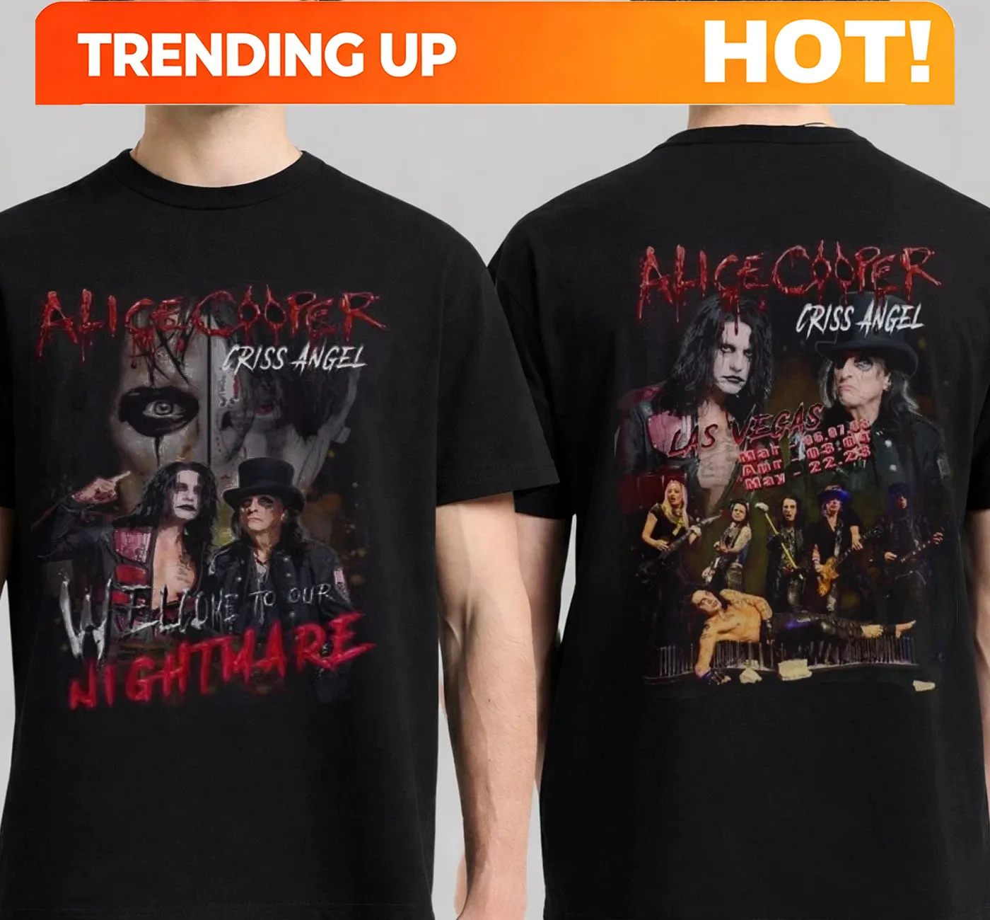 Alice Cooper Criss Angel Tour 2026 REPRINT T shirt