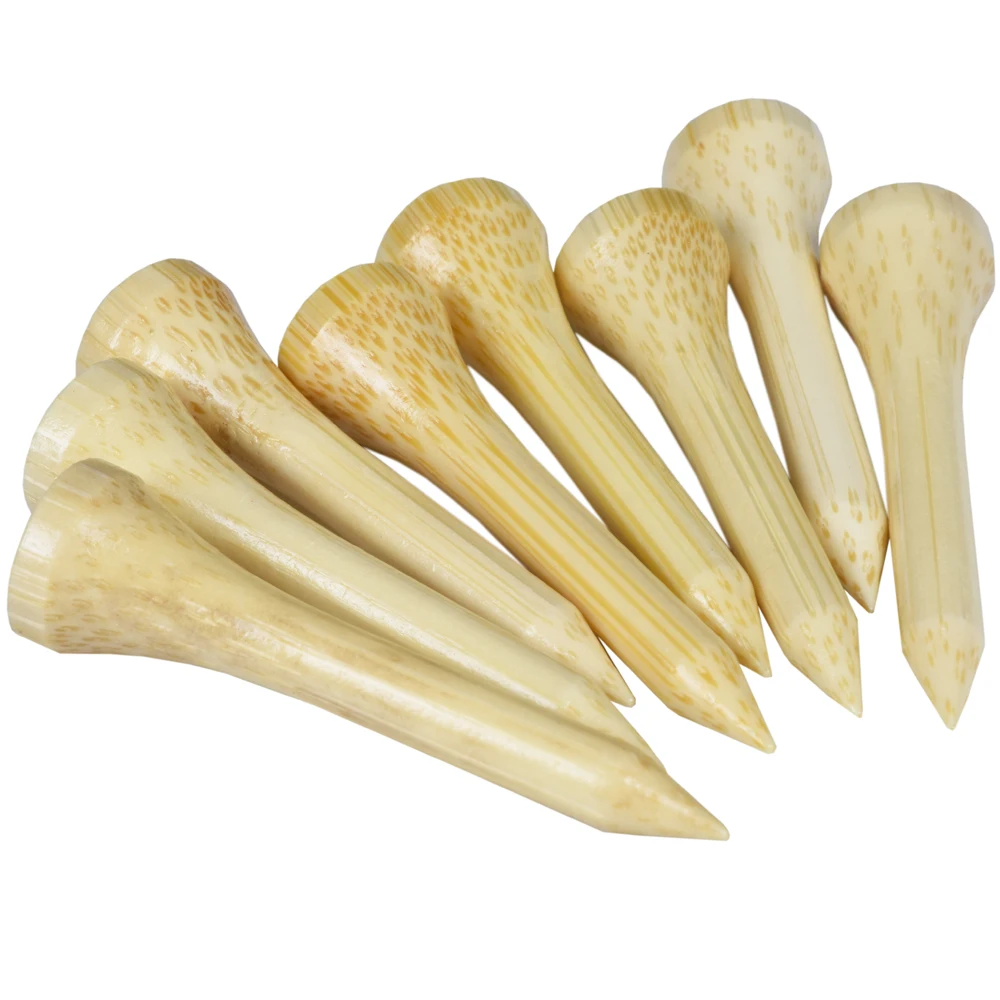 100 Count/Bag Bamboo Golf Tees Durable Golf Ball Holders, 4 Sizes Stronger Than Traditional Wood Tees Durable Golf Tools