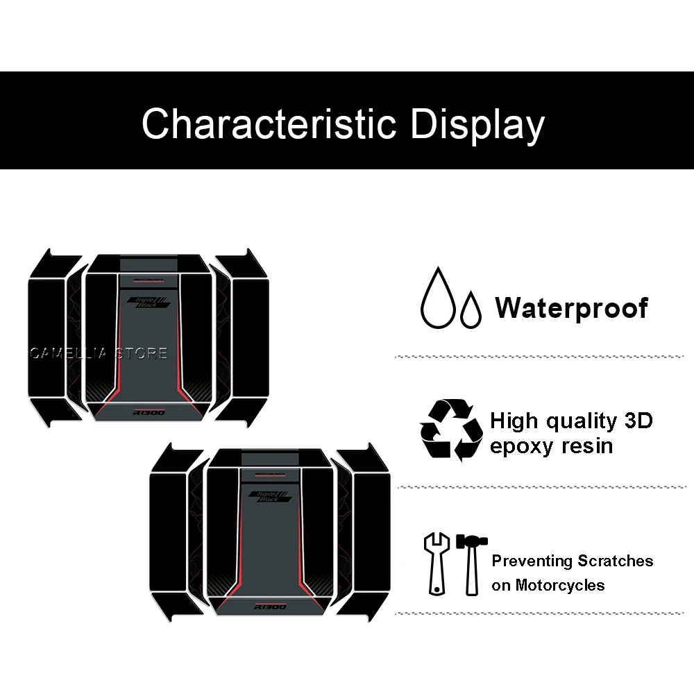 

for BMW R 1300 GS Adv Motorcycle Accessories 3d Epoxy Motorcycle Trunk Sticker Waterproof Sticker Newly Launched Sticker