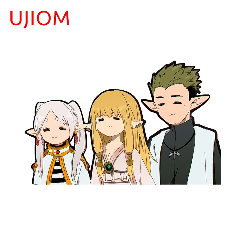 UJIOM 13cm × 8.2cm Frieren Anime Peeking Wall Stickers Amusing Kids Room Wallpapers Decals Eye-catching Living Room Accessory