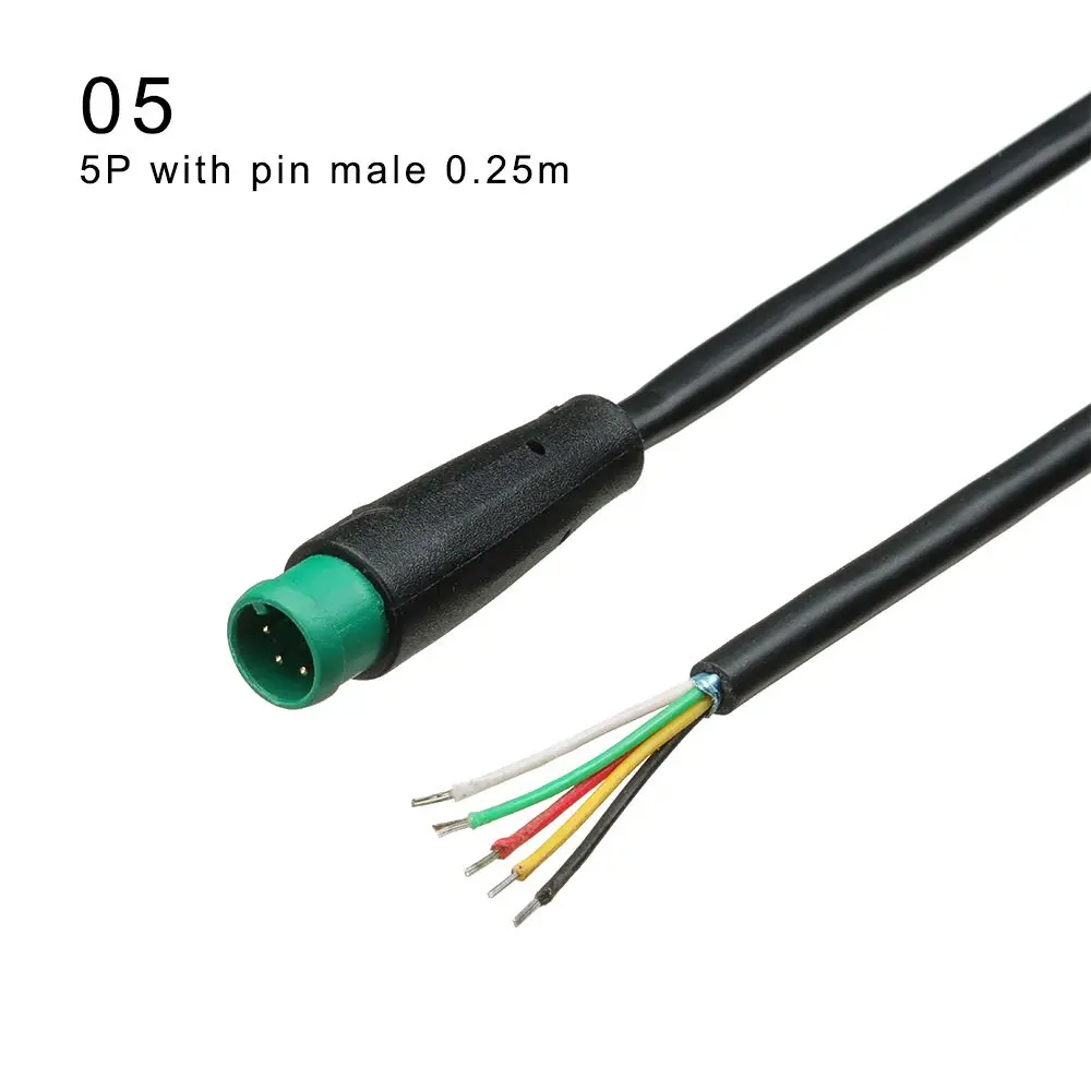 9mm Basis Stecker 2/3/4/5/6Pin Kabel Wasserdichten Stecker Für Ebike Bafang Display Pin optional Kabel Ebike Zubehör