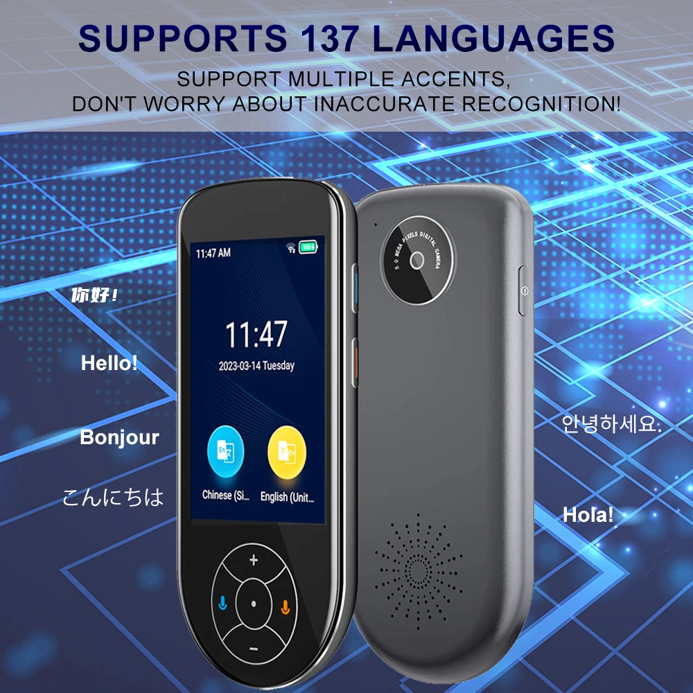 

Accurate offline translator Portable 137 languages Intelligent real-time voice text photo translation Language learning travel