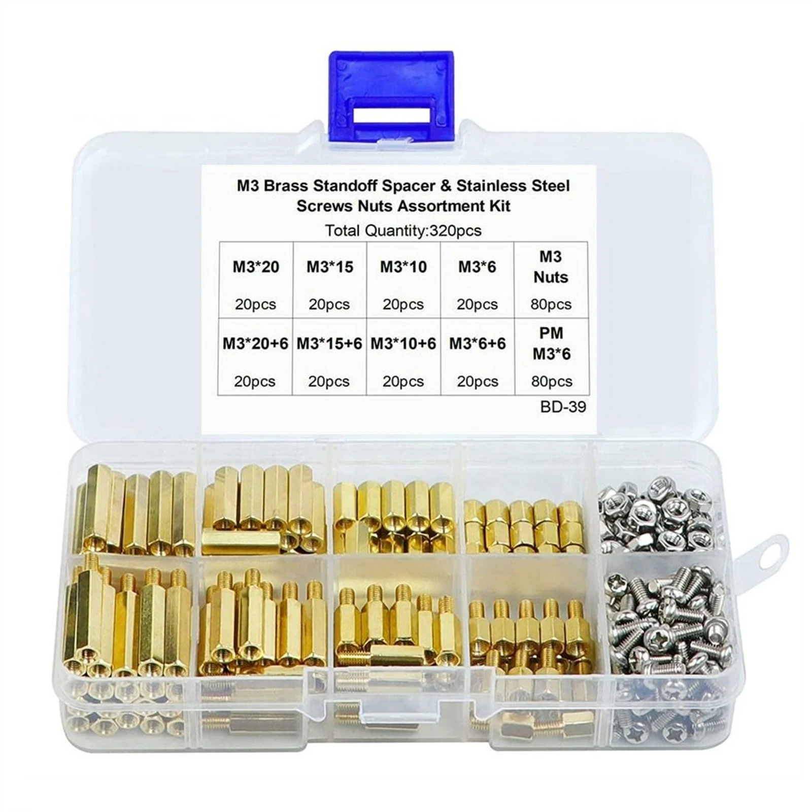 Assembly Kits 13x8x3cm 3 Mm Standoff Set Brass Spacer Assortment Oxidation Resistant Precise Threads Rust Resistant