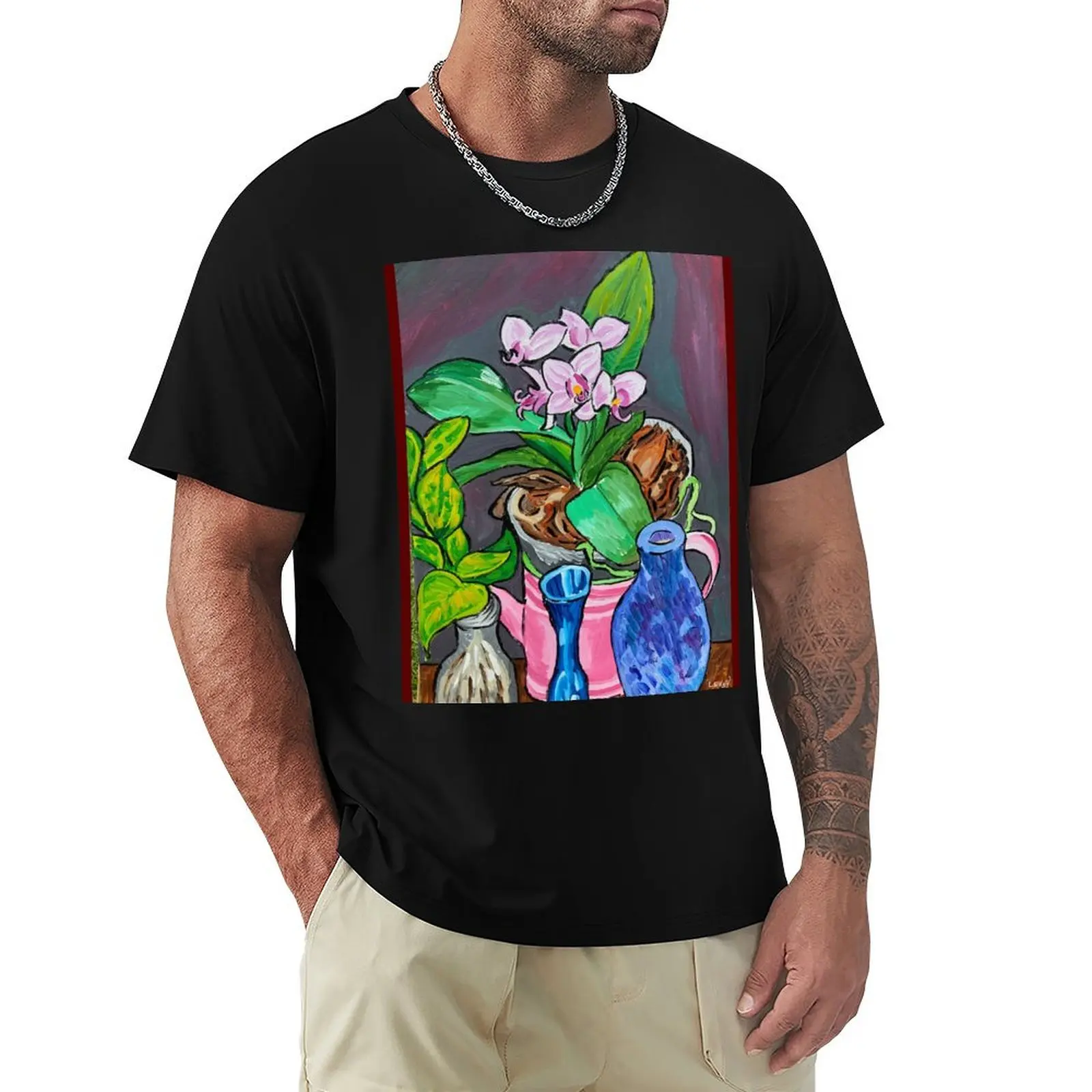 

Orchid Still Life T-Shirt vintage plus size tops mens t shirts pack