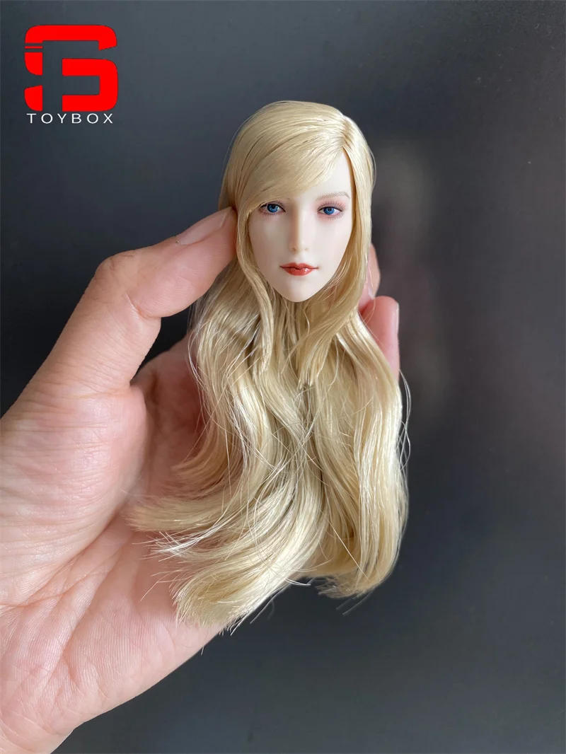 슈퍼 오리 SET043 1/6 엘프 헤드 스컬 프트 교체 가능한 귀 금발 머리 머리 조각 맞는 12 ''여성 액션 피규어 바디