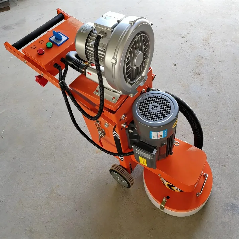 Concrete Grinder Floor Grinding Machine Manual Push Type Wet Dry Polishing Cement Surface Dust Vacuum Cleaner Kit