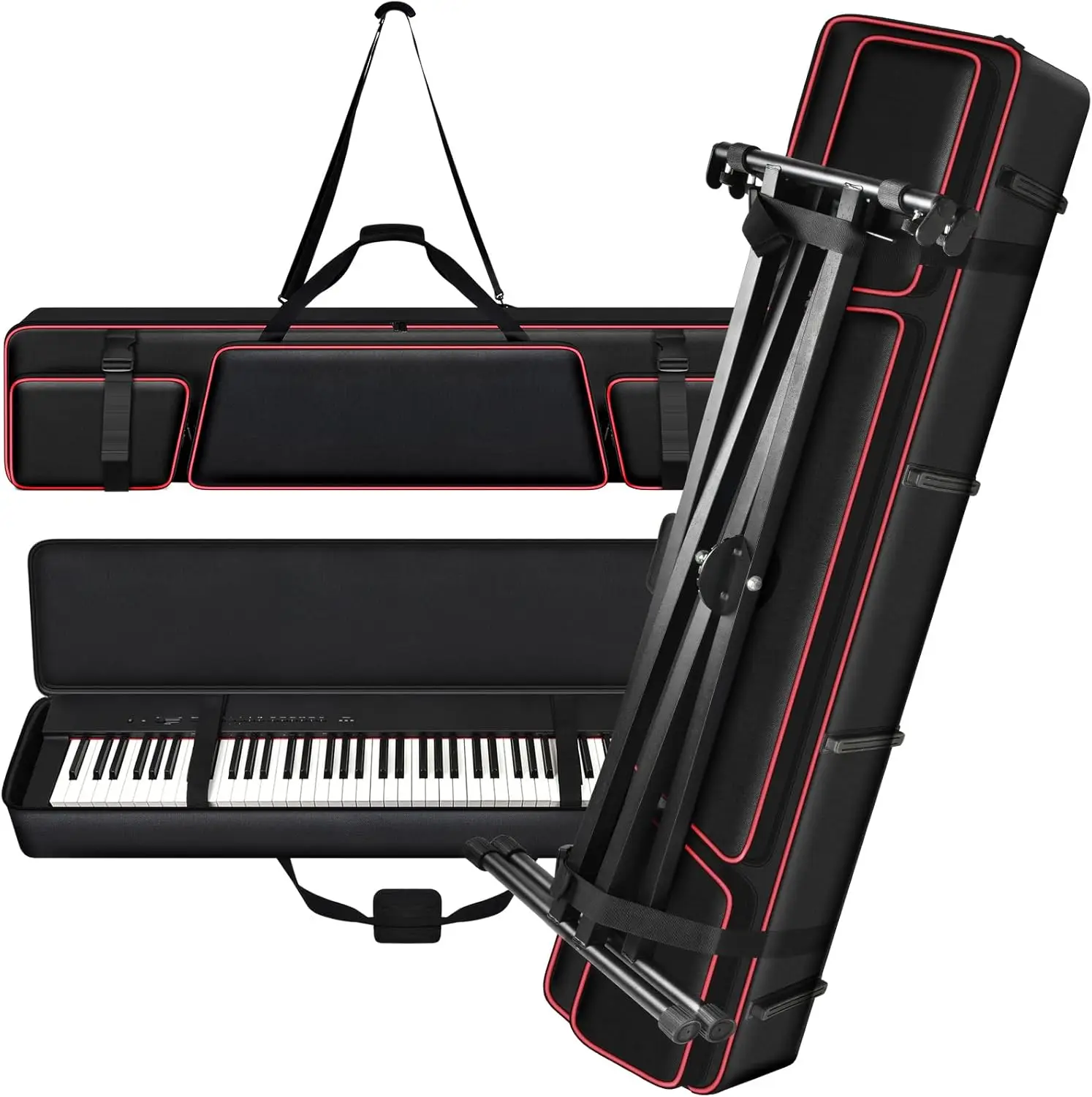 

88 Key Keyboard Case for Digital Piano, Travel Carrying Bag with Backpack Straps