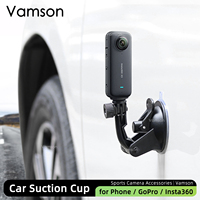 Vamson for Go Pro Accessories Suction Cup Mount Holder 360 Degree Rotate for Gopro Hero 11 10 9 Insta360 X3 One X2 Accessories