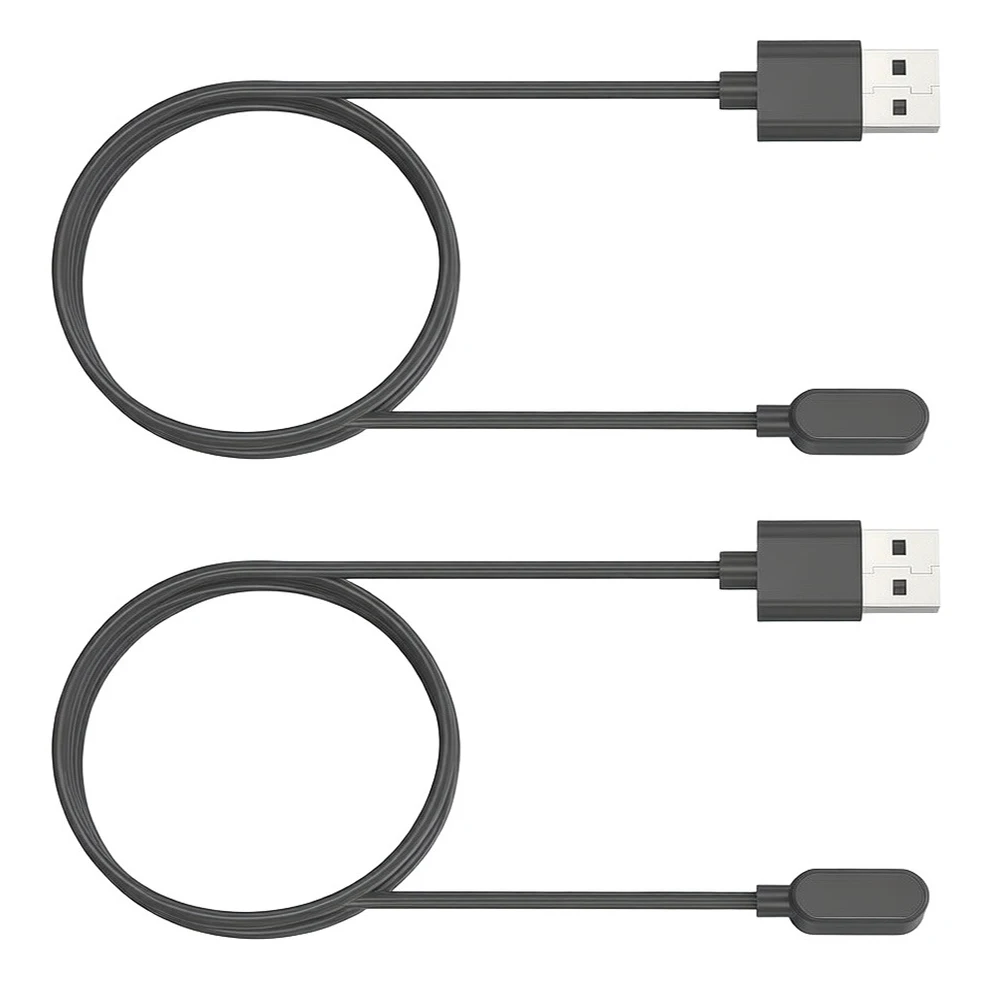 Charging Cable Set 2pcs 100cm for Keep B4 Lite and Band B4 Wristband Magnetic Suction Design PVC Build 5V 1A Input