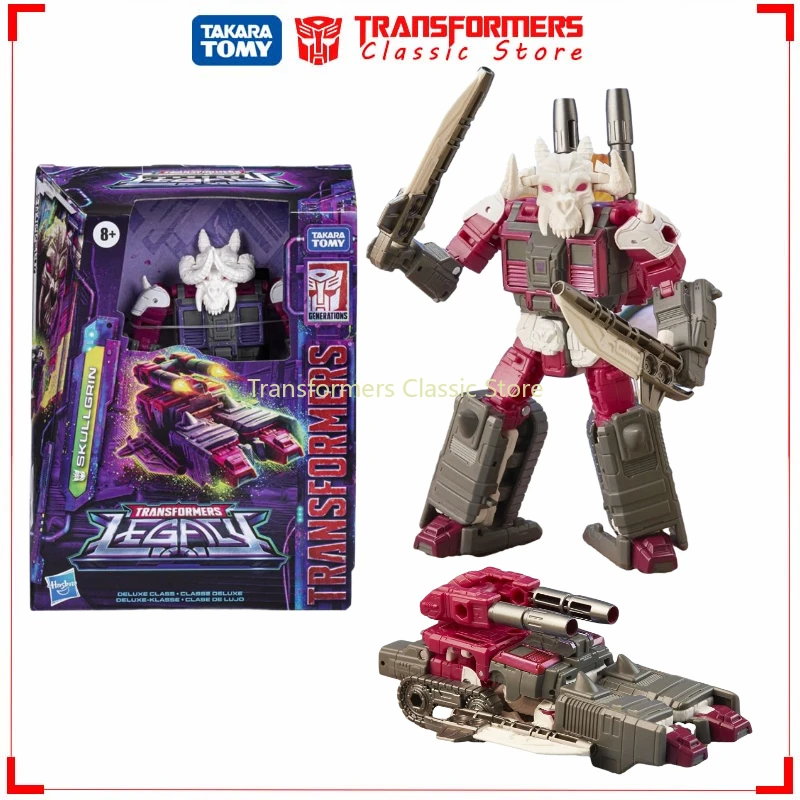 Takara Tomy-figuras de acción de Transformers, juguetes clásicos, Legacy Deluxe, clase 12CM, Skullgrin Cybertron, Autobots, coleccionables, en Stock