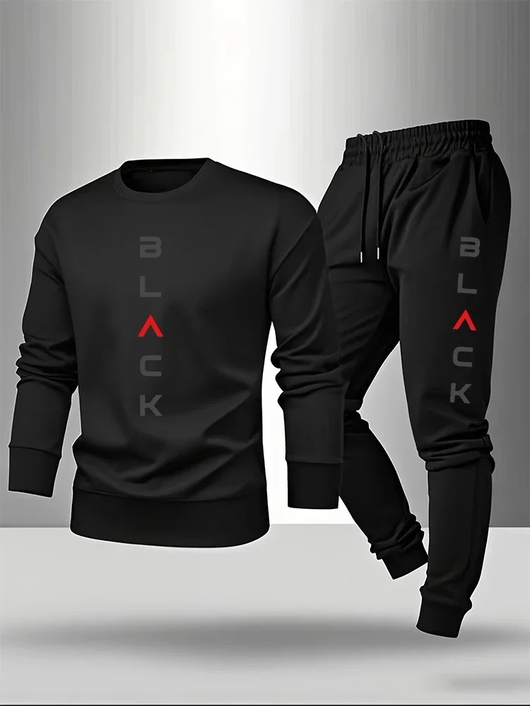 

Men's Pullover Sets Home Outdoor Comfort Warm Versatile O-neck Hoodie Outfit Spring Autumn Daily Casual Fashion Sweatshirt Suit