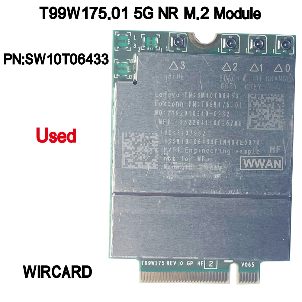 WIRCARD T99W175 T99W175.04 5G NR M.2 5G Card FRU 5W10V25777 X55 5G Modem For  ThinkPad X1 Nano Gen1 Laptop