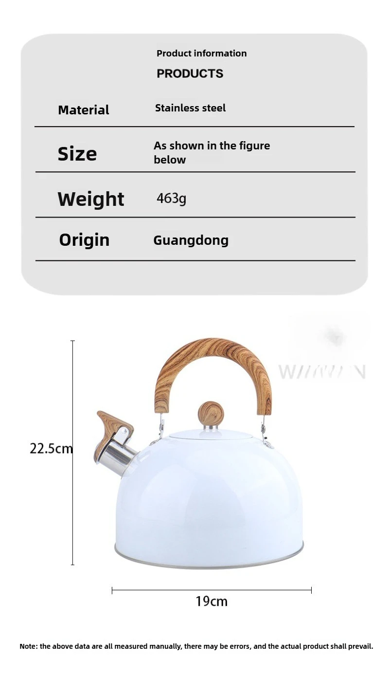 2026-hot 3L Tea Kettles Anti-scald Handle Rustproof Whistling Tea Kettle Stainless Steel Stove Top Tea Kettle Whistling Kettle T