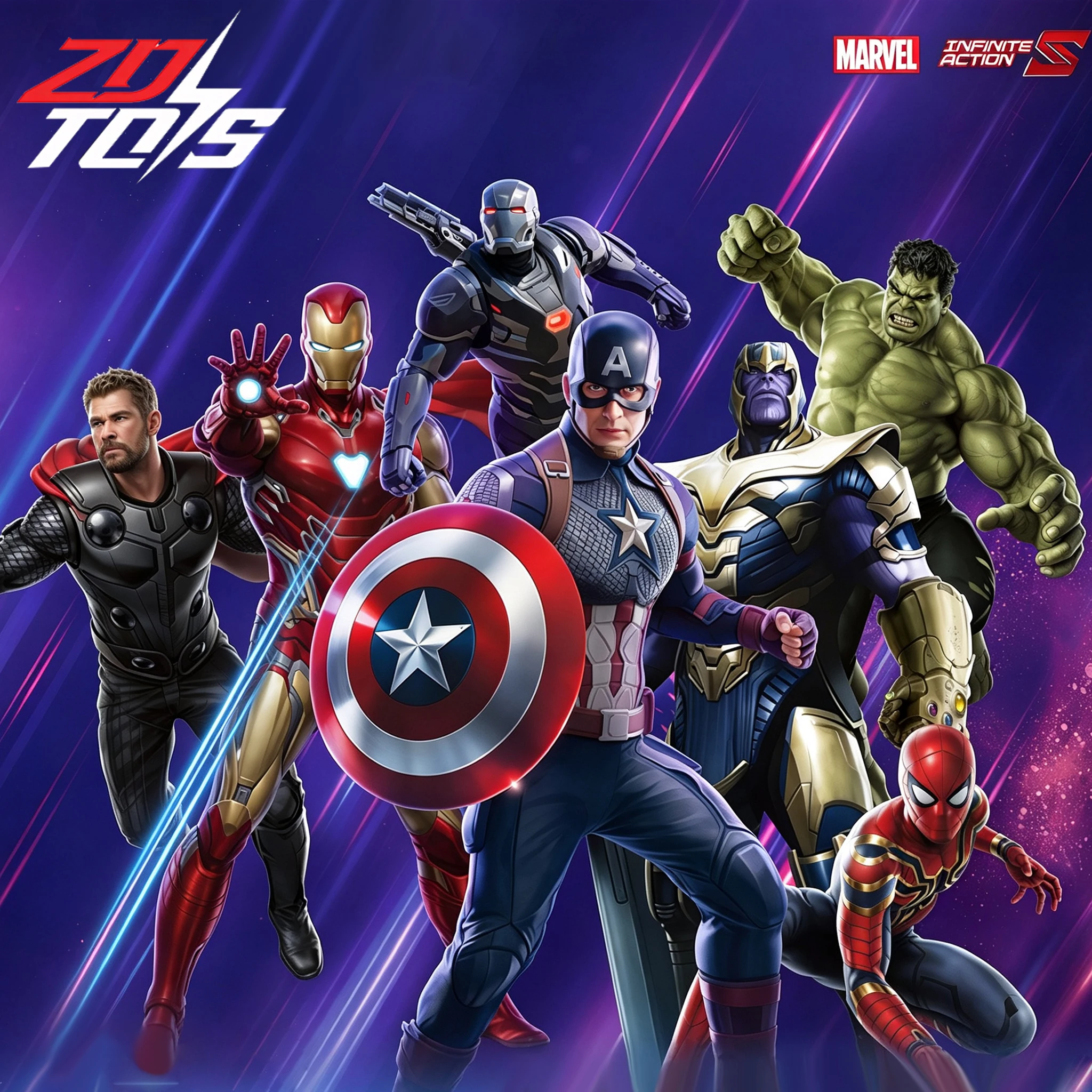 Figura de acción de 4 pulgadas de ZD TOYS Marvel, Iron Spider, Thor, War Machine, Hulk, muñeco articulado, modelo de la Saga del Infinito, juguete de regalo.
