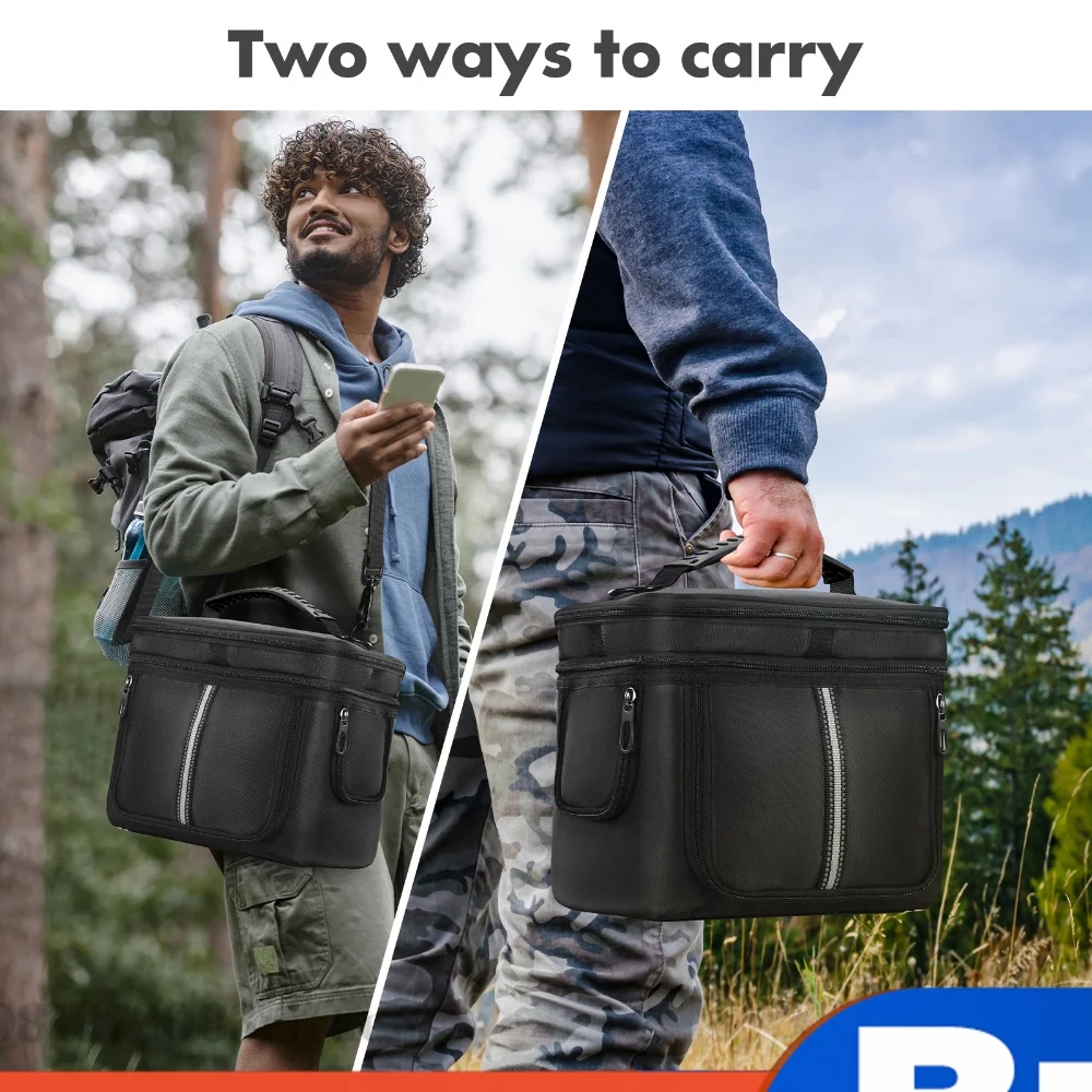 Portable Carrying Bag for BLUETTI Elite 30 V2 Outdoors Travel Power Station Storage Case with Multi-Pockets Waterproof w/ Straps