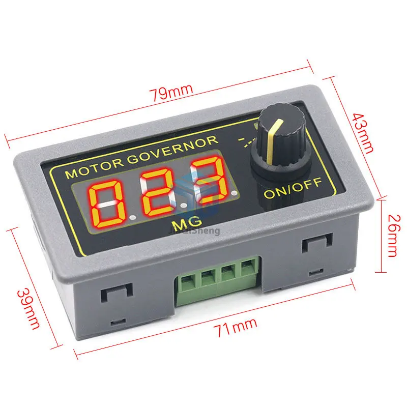 DC 5-30V 12v 24v 5A DC Motor Controller PWM Adjustable Speed Digital display encoder duty ratio frequency MAX 15A ZK-MG