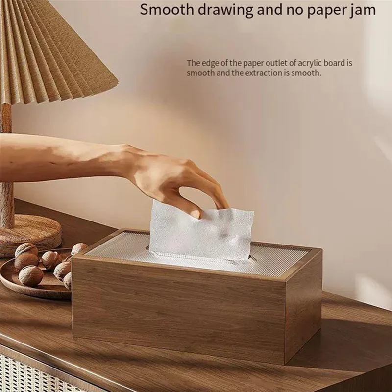 

1 PCS Wooden Brown Box Vintage Wood Decor Napkin Holder Wooden Towel Basket Cardboard Box Storage Tray Japanese-Style Norse