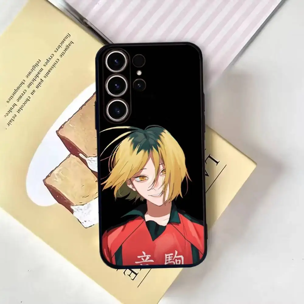 حافظة هاتف Kenma Kozume Anime لهاتف SamsungS25,24,21,22,23,30,Ultra,20,Plus,Fe,Lite,Note,10,9,Soft Black Cover #5