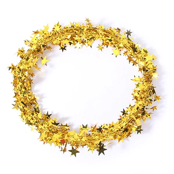 Ghirlande di filo a stella ghirlanda di ghirlande di orpelli scintillanti Decorative, 5 scelte di colori