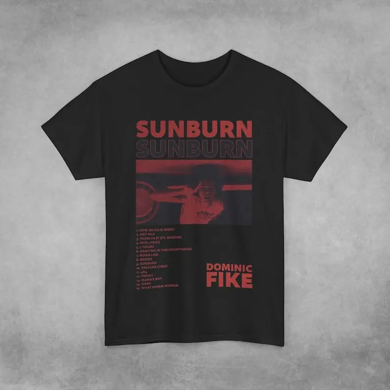 Dominic Fike Unisex T-Shirt - Sunburn Album Tee - Indie Music Graphic Shirt - Band Merch for Gift