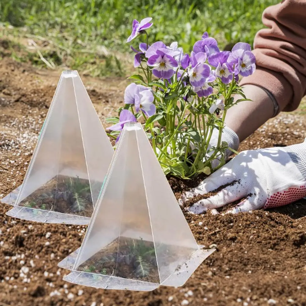 

Защитные клещи для садовых овощей, многоразовые вентилируемые клещи для растений с металлическими кольями, мини-теплица для саженцев