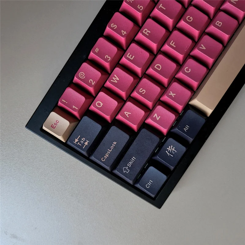 Zestaw klawiszy VO-Keycaps PBT Cherry Profile Red Samurai Big Set, klawisze hiszpańskie, francuskie, niemieckie, angielskie do klawiatur mechanicznych SPANI