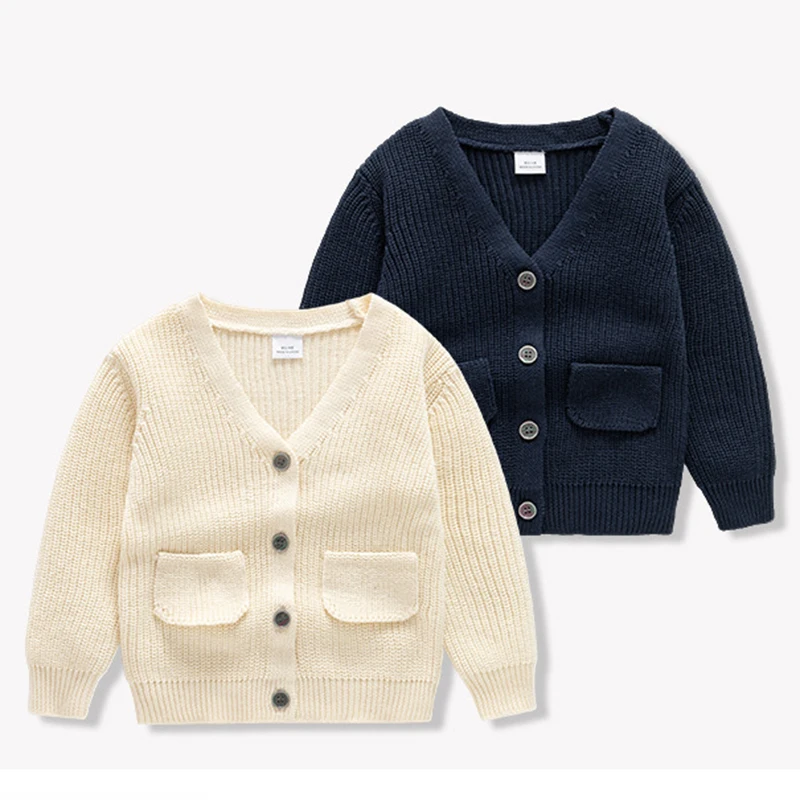 Kids Sweaters Knitted Clothes Boys Girls Knit Under Cardigan Kids Sweaters Boys Knit Wear Girl Knit Cardigan Children Clothes