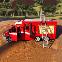 Diecast 1:50 Scale SIKU 2113 Benz Fire Truck Alloy Vehicle Model Finished Simulation Collection Decoration Gift Toys Display