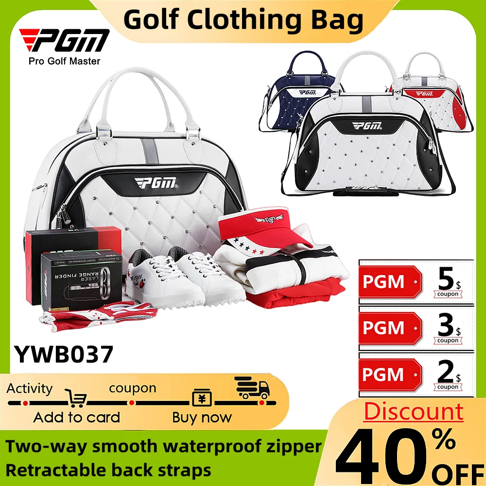 

Golf Clothing Bag Ladies Waterproof Clothing Bag Large Capacity Lightweight Travel Ball Bag Double Tote Bag Independent Shoes