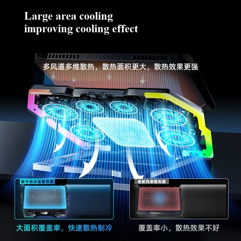 Base di raffreddamento per radiatore a semiconduttore con supporto per computer portatile a raffreddamento rapido LZ-D13