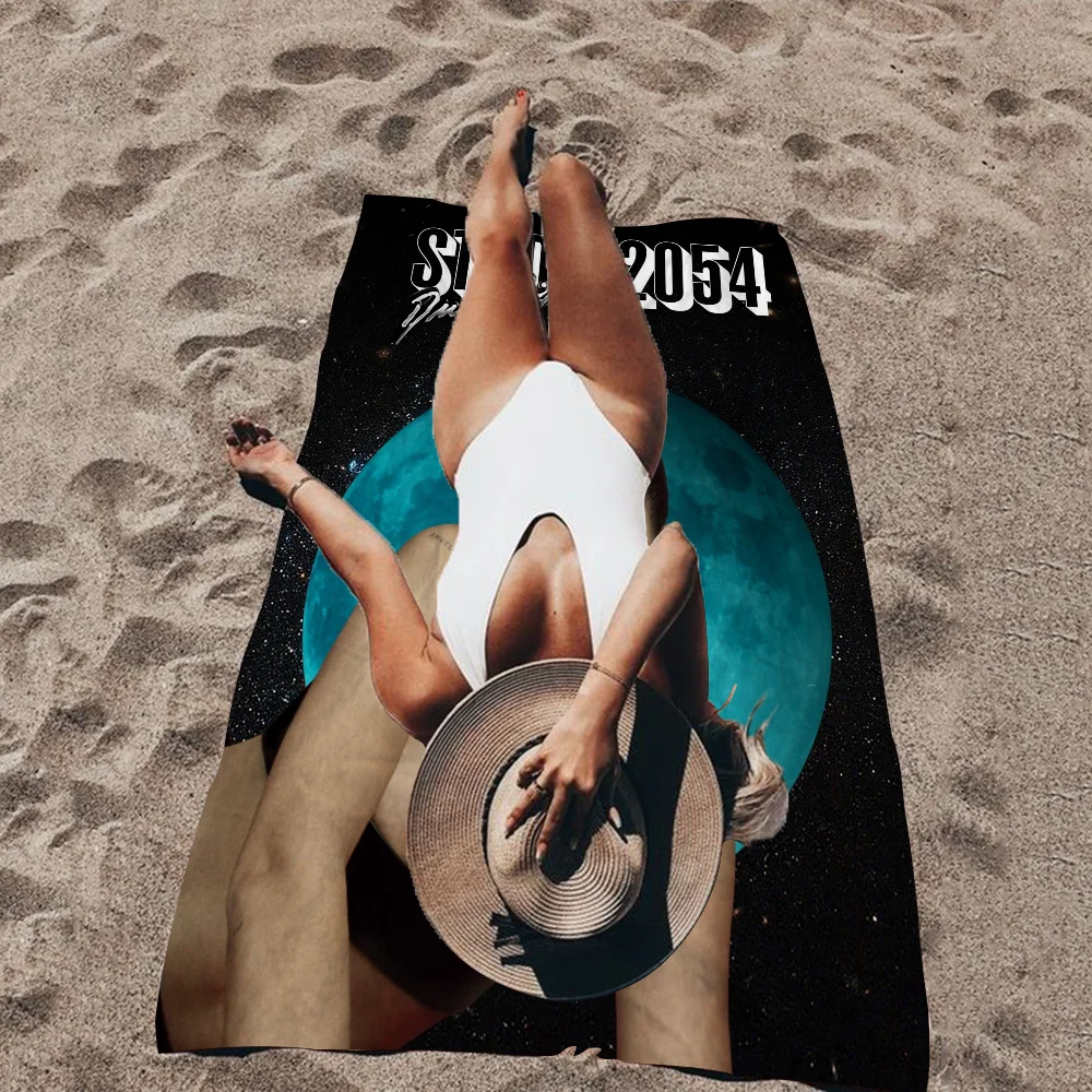 

Pop Singer D-Dua'Lipa Microfiber Beach Towel Absorbent Quick Dry Soft Yoga Swimming Resort Mountain Climbing Towel