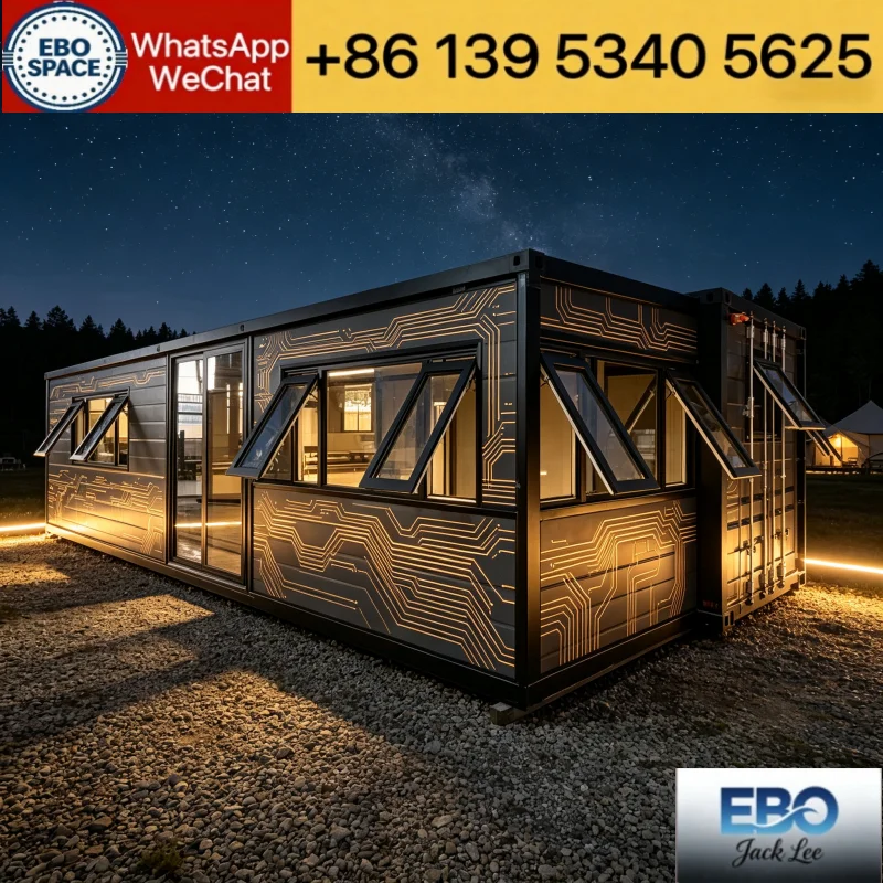 Light Steel Frame Prefabricated Modular Villa Anti Wind Anti Rain Permanent Residential Tiny House For Europe