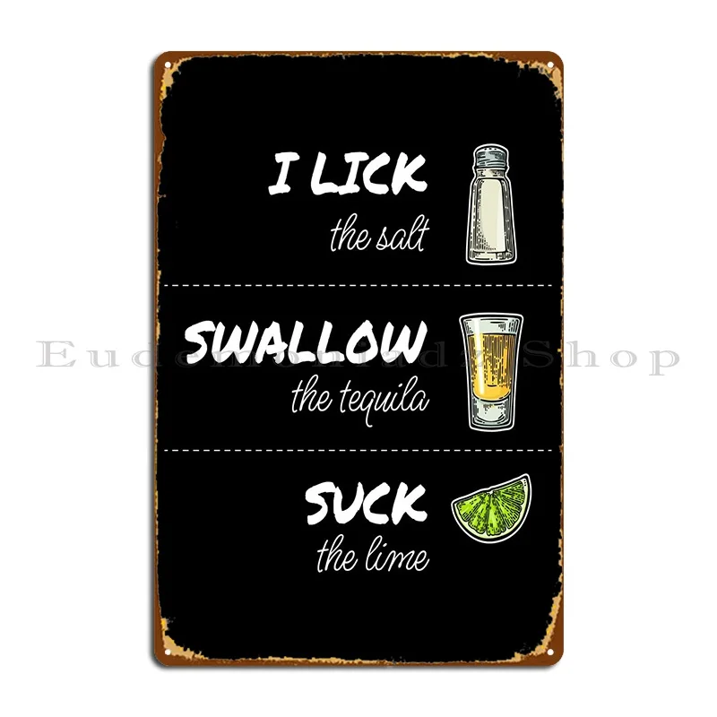 I Lick Swallow Suck Metal Signs Custom Personalized Wall Decor Retro Wall Cave Tin Sign Poster