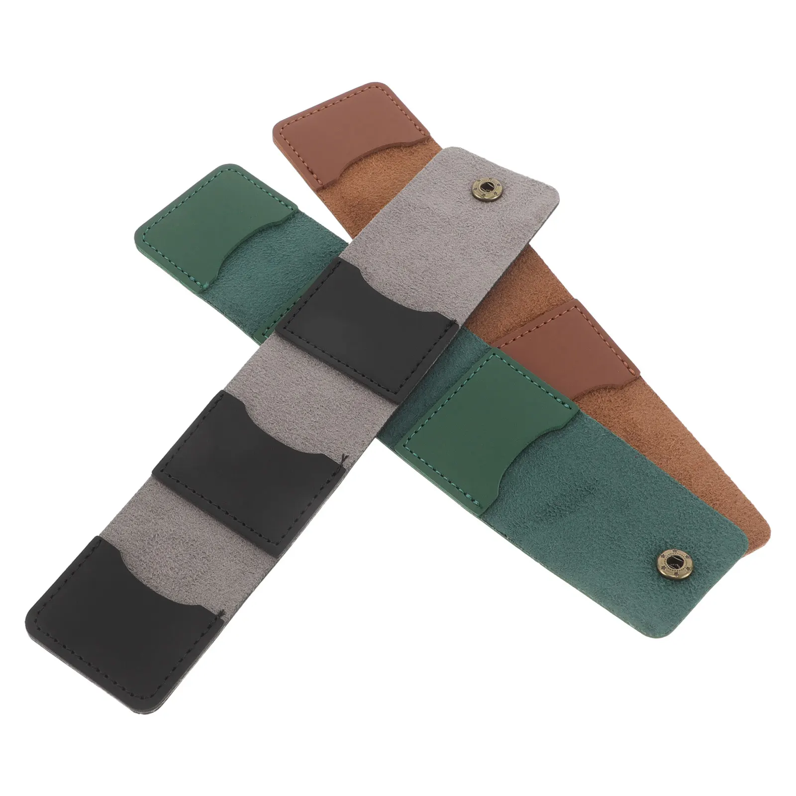 

3pcs Guitar Pick Case Pu Foldable Storage Bag Durable Wear Resistant For Guitarists Portable Lightweight Pick Holder