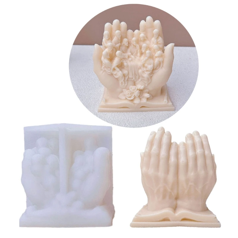 Religious Statue Candle Mold for Making Candle Gypsum Ornaments Easter Christmas Decorations Home Decor DIY Art Drop Shipping