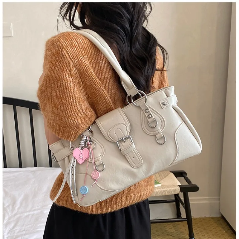 

2026 New Fashionable Large Capacity Women's Shoulder Bag Spring Summer Stylish Exquisite Commuter Tote Bag PU Leather Handbag