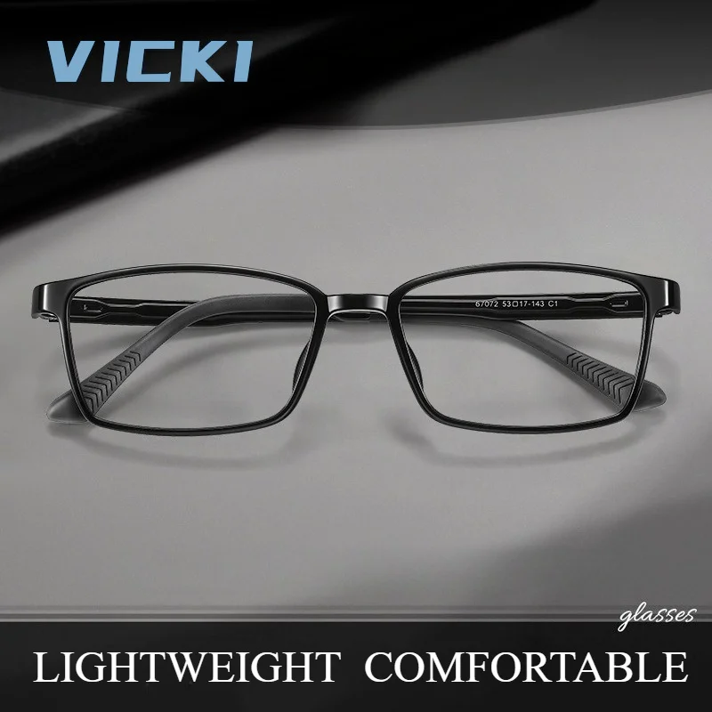 VICKI Classic Minimalist Business Progressive Multifocal Men's Anti Blue-ray Photochromic Customizable Prescription Glasses