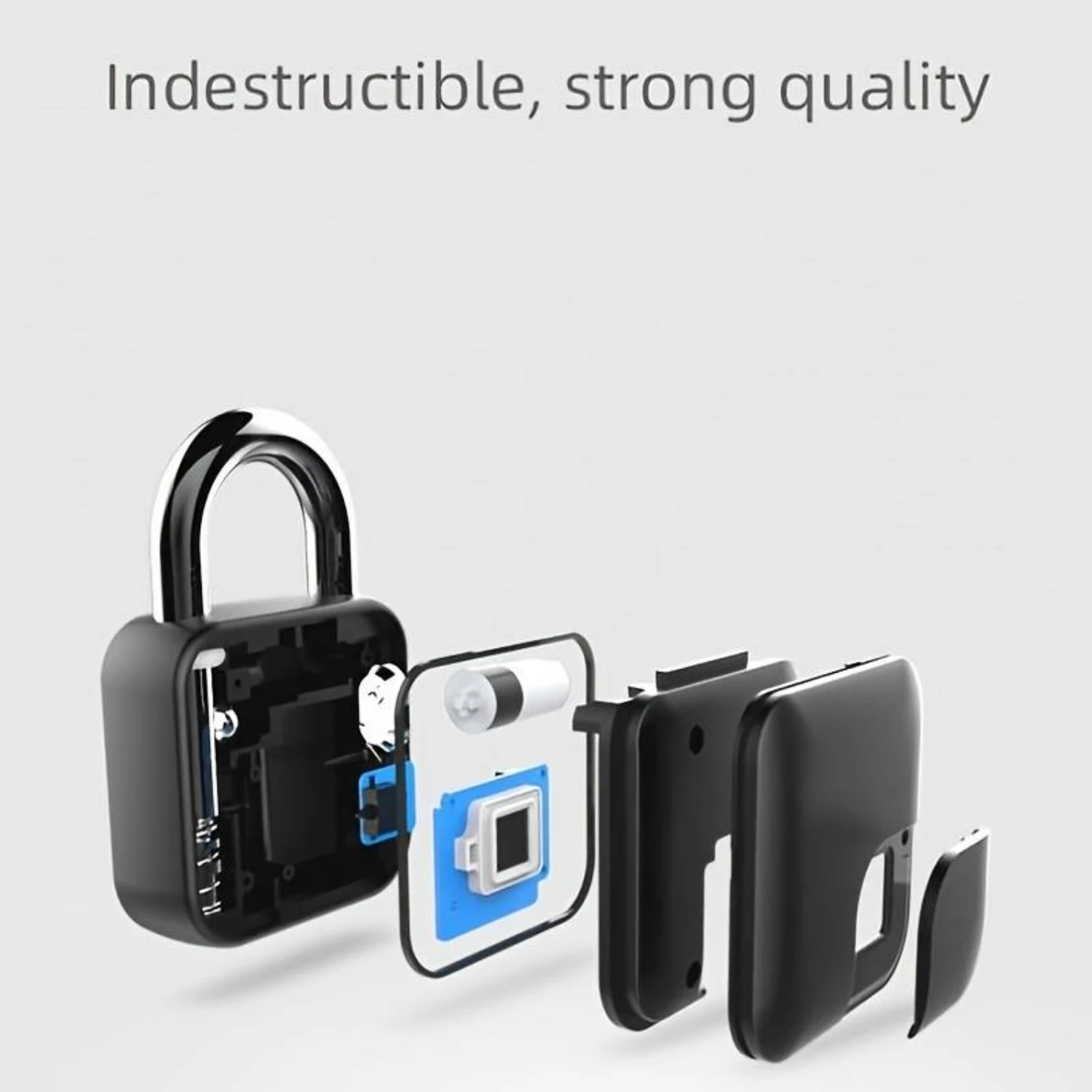 Intelligentes wiederaufladbares USB-Bluetooth-Fingerabdruck-Vorhängeschloss für Tor, Schließfach, Gepäck – elektronisches Diebstahlschutzschloss mit Tuya-App-Steuerung