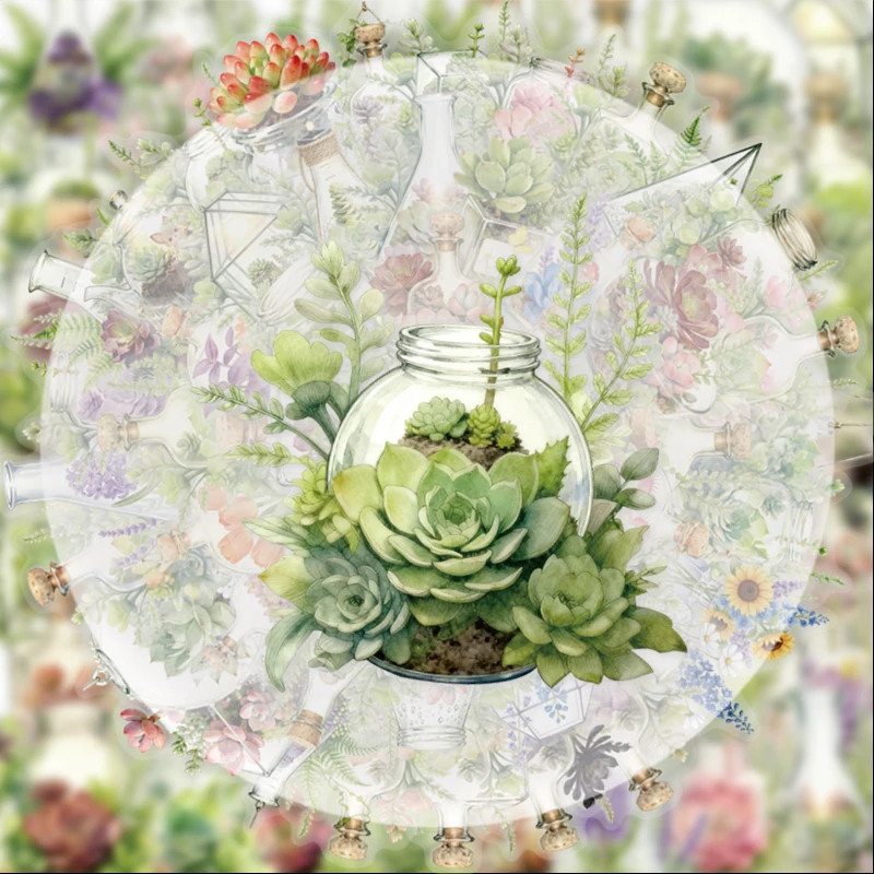 50 grüne Blumen-Graffiti-Aufkleber, geeignet für Wasserflaschen, Laptops, Handydekorationen, Koffer, Skateboards, Gitarren, Geschenkboxen, Partydekorationen, Weihnachtsgeschenke