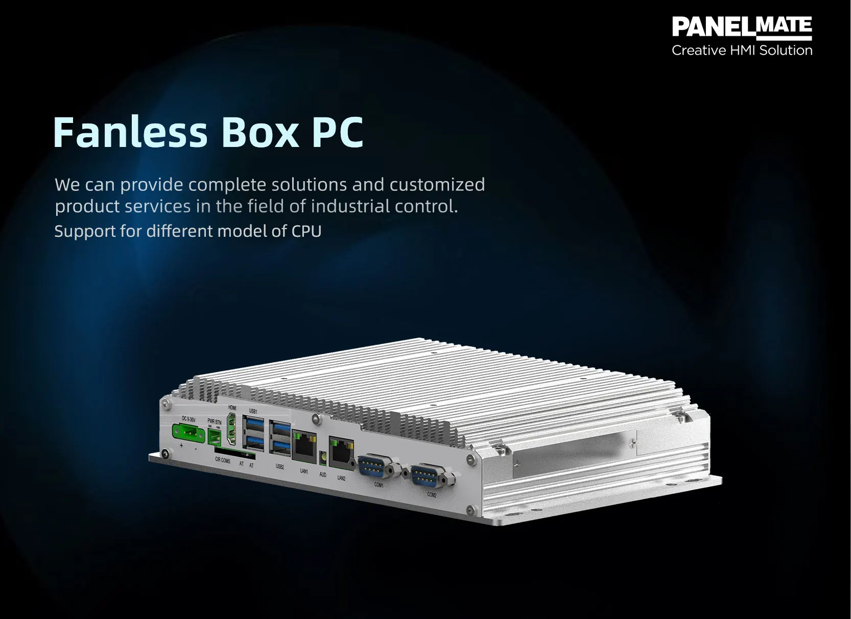OEM ODM Ethercat Codesys All-in-One Box PLC Wall Mounted HMI Fanless Dual Core I7 4G 128G RS232 485 COM Embedded Computer High